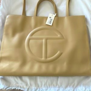 Large Cream shopping bag TELFAR